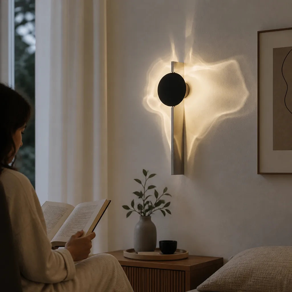 Abstract Sculptural Wall Sconce With Integrated Led