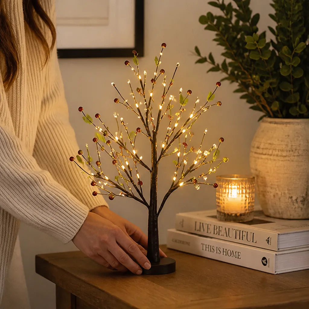 Battery-Powered LED Tabletop Tree With Bendable Branches (AA)
