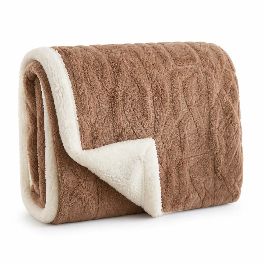 Breathable Fleece-Backed Lambswool Blanket