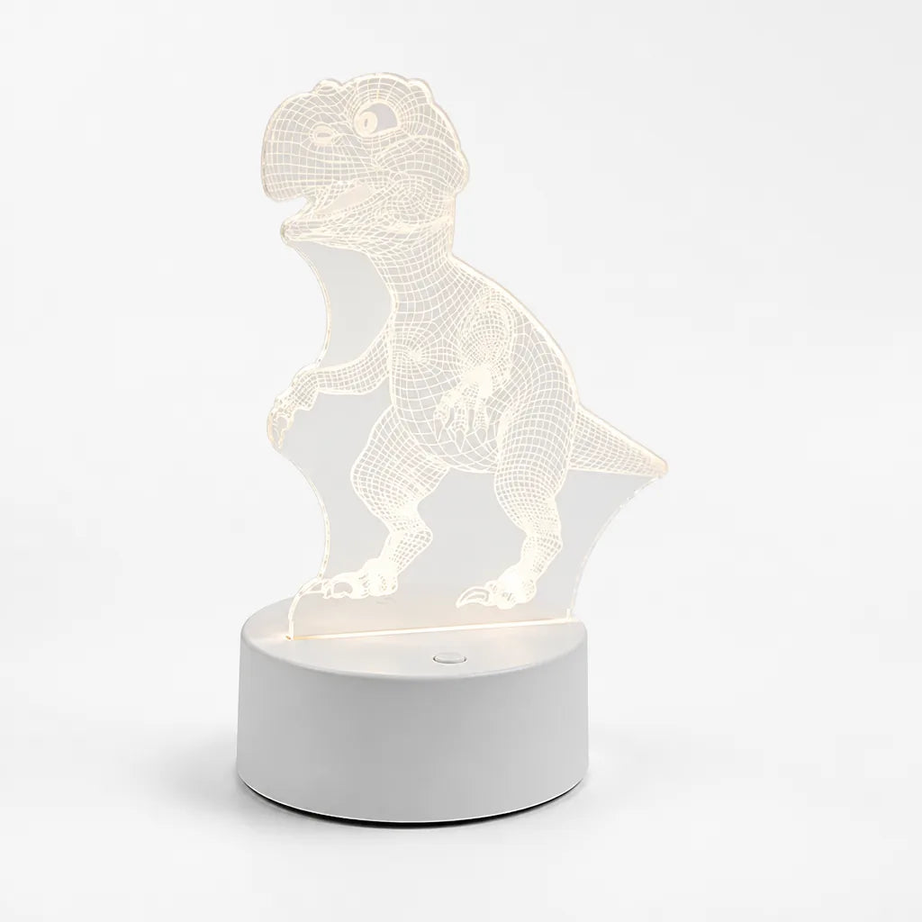 Color-Changing LED USB-Powered Dinosaur Night Light (3D Illusion)