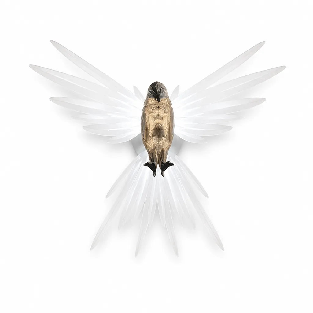 Cordless Battery-Powered Wing Silhouette Wall Lamp (Eagle & Owl Designs)