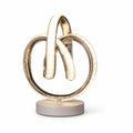 Curved Accent Sculptural Loop Table Lamp (Aluminum & Acrylic, Plug-In LED)