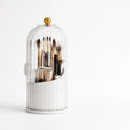 Dustproof Transparent Cover Makeup Brush Organizer (360° Rotating Base)