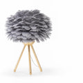 Feather Lampshade Dimmable LED Table Lamp (On-Cord Dimmer)