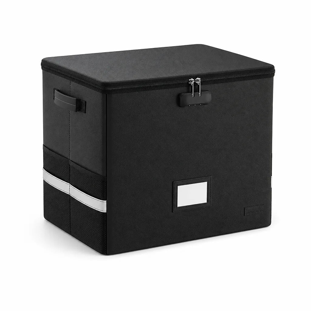 Fireproof And Waterproof Foldable Vertical Record Storage Case (Holds 150+ Vinyl LPs)