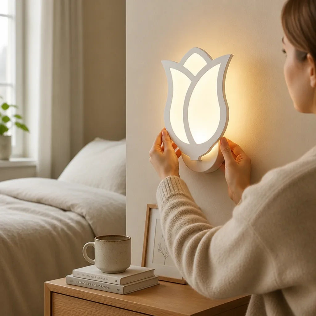 Floral Petal Integrated LED Wall Sconce
