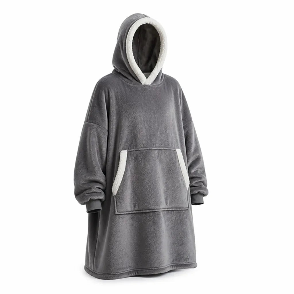 Large Hood, Spacious Front Pockets Hooded Blanket