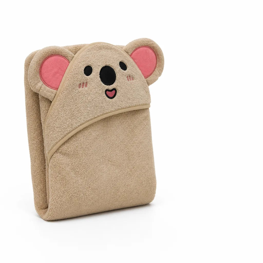 Machine Washable Hooded Animal-Design Bath Cape (80 x 80 cm)