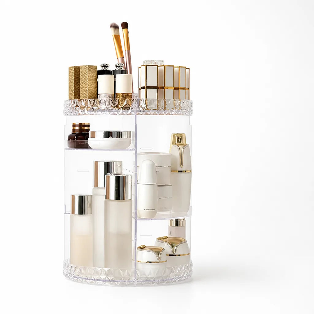 Multi-Tier Acrylic Countertop Makeup Organizer (360° Rotating)