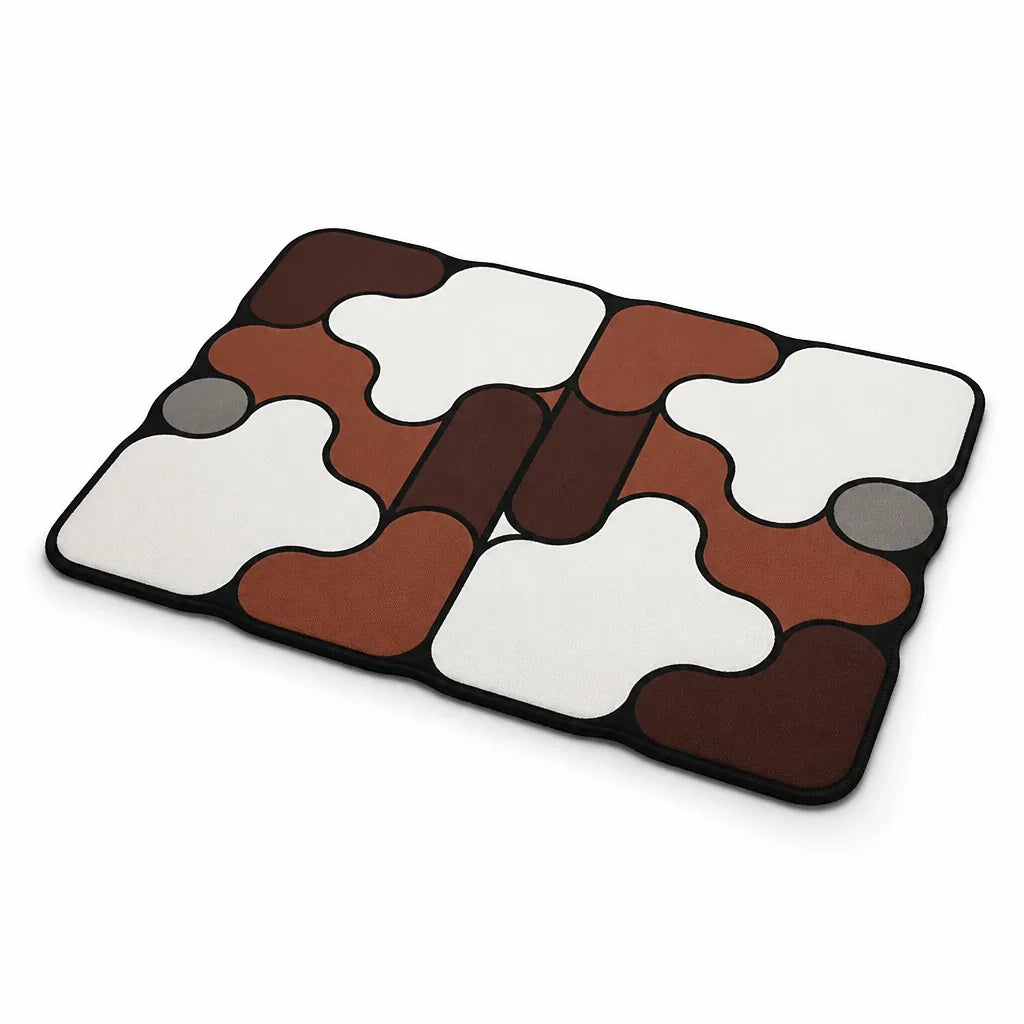 Padded Knitted Polyester Bath Mat with Rubber Backing (40 x 60 cm)