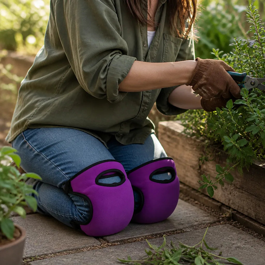 Shock-Absorbing Knee Pads for Gardening With Adjustable Straps