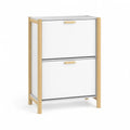 Slim Entryway Shoe Cabinet with Enclosed Doors