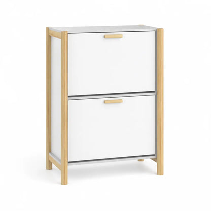 Slim Entryway Shoe Cabinet with Enclosed Doors