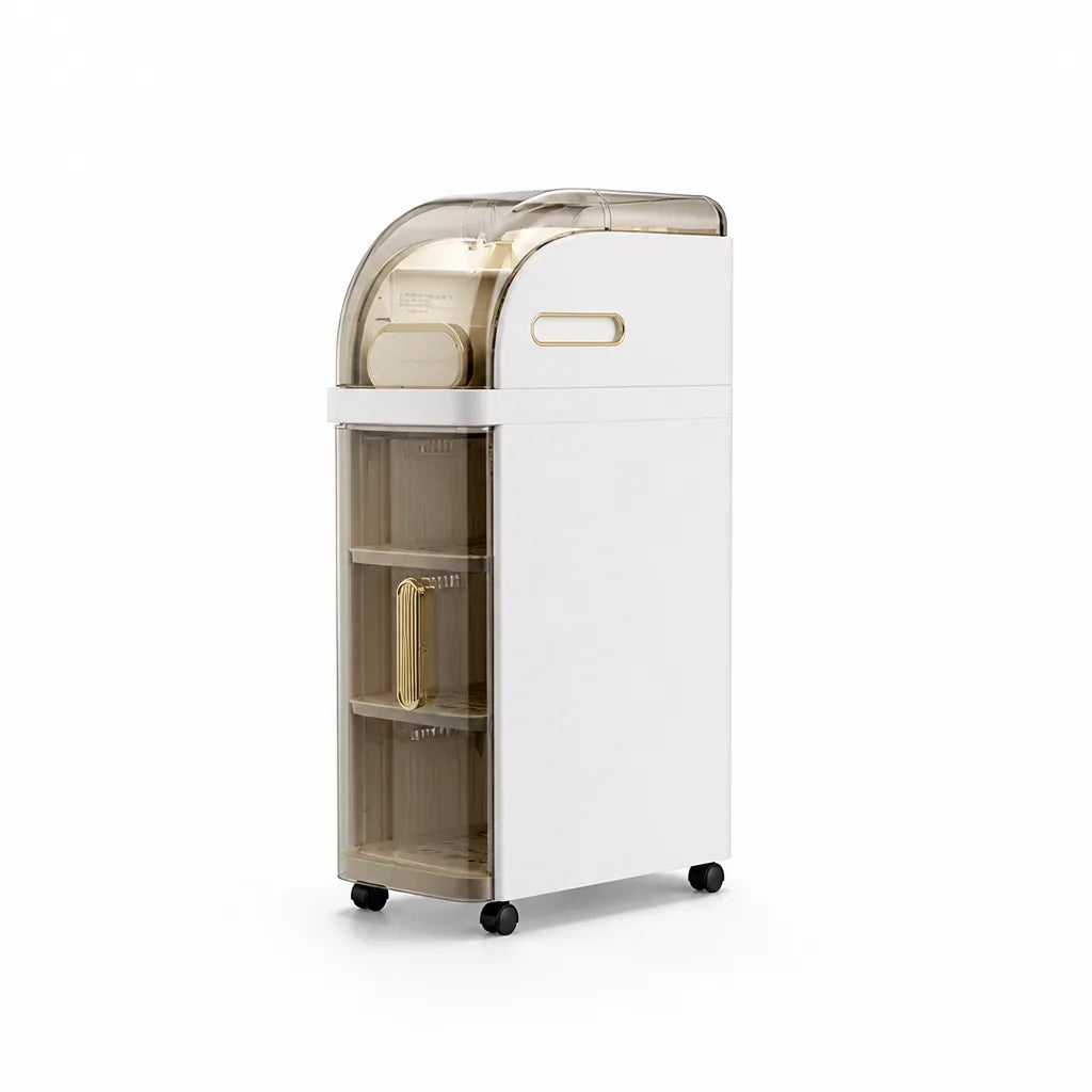 Slim Vertical Waterproof Bathroom Storage Cart with Wheels