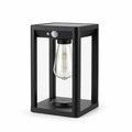 Solar Motion Sensor Pillar-Style Outdoor Lantern (Dimmable Warm LED, Cast Aluminium)