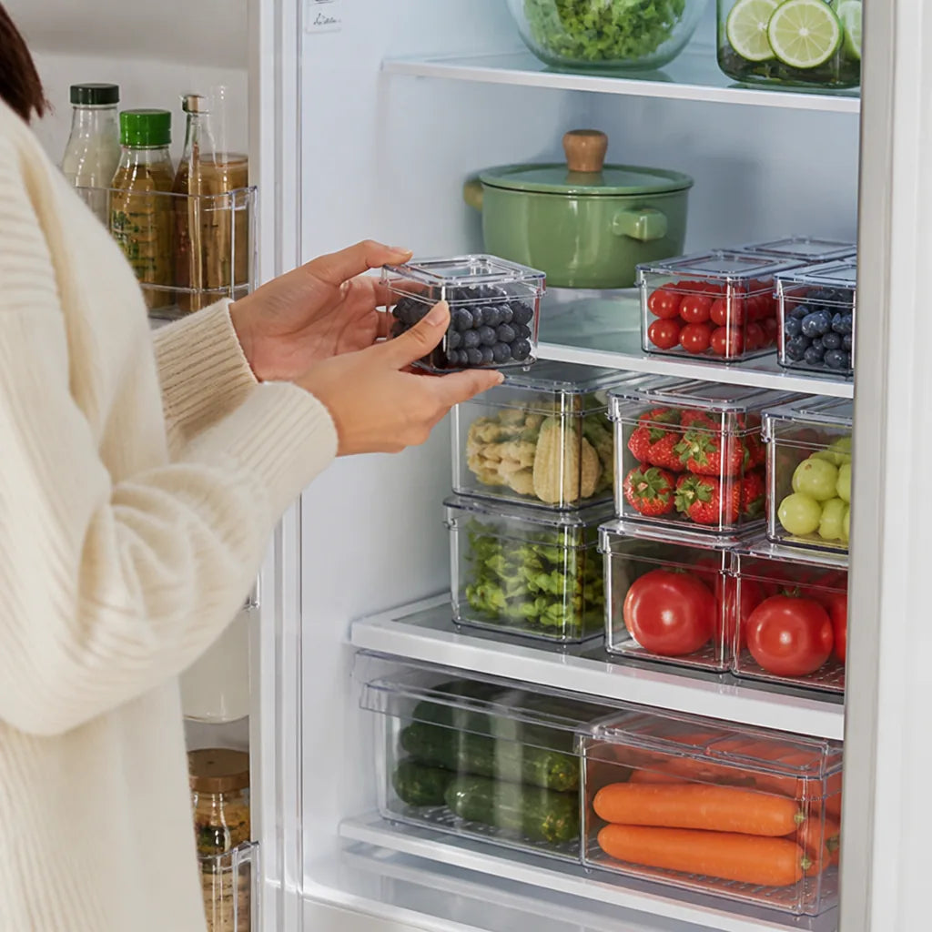 Stackable BPA-Free Fridge Organizer (Set of 10)