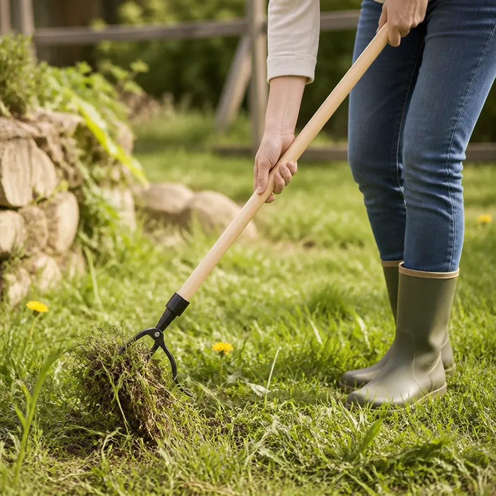 Standing Stainless Steel Multi-Tooth Weed Puller