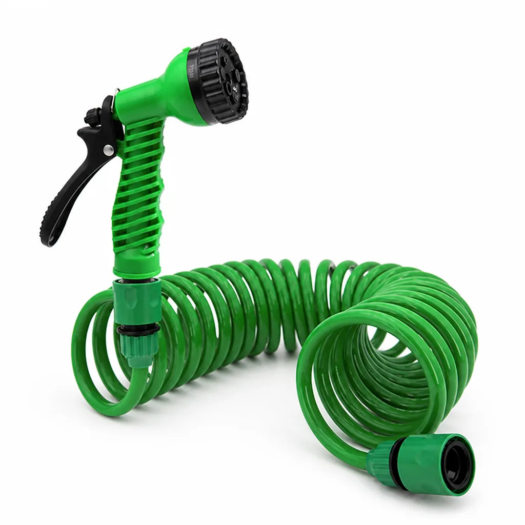 UV-Resistant Spiral Recoil Garden Hose (Standard Fitting)