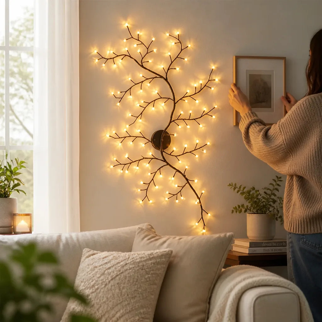Vine-Inspired Flexible Branches Wall Mounted LED Light (144 LEDs)