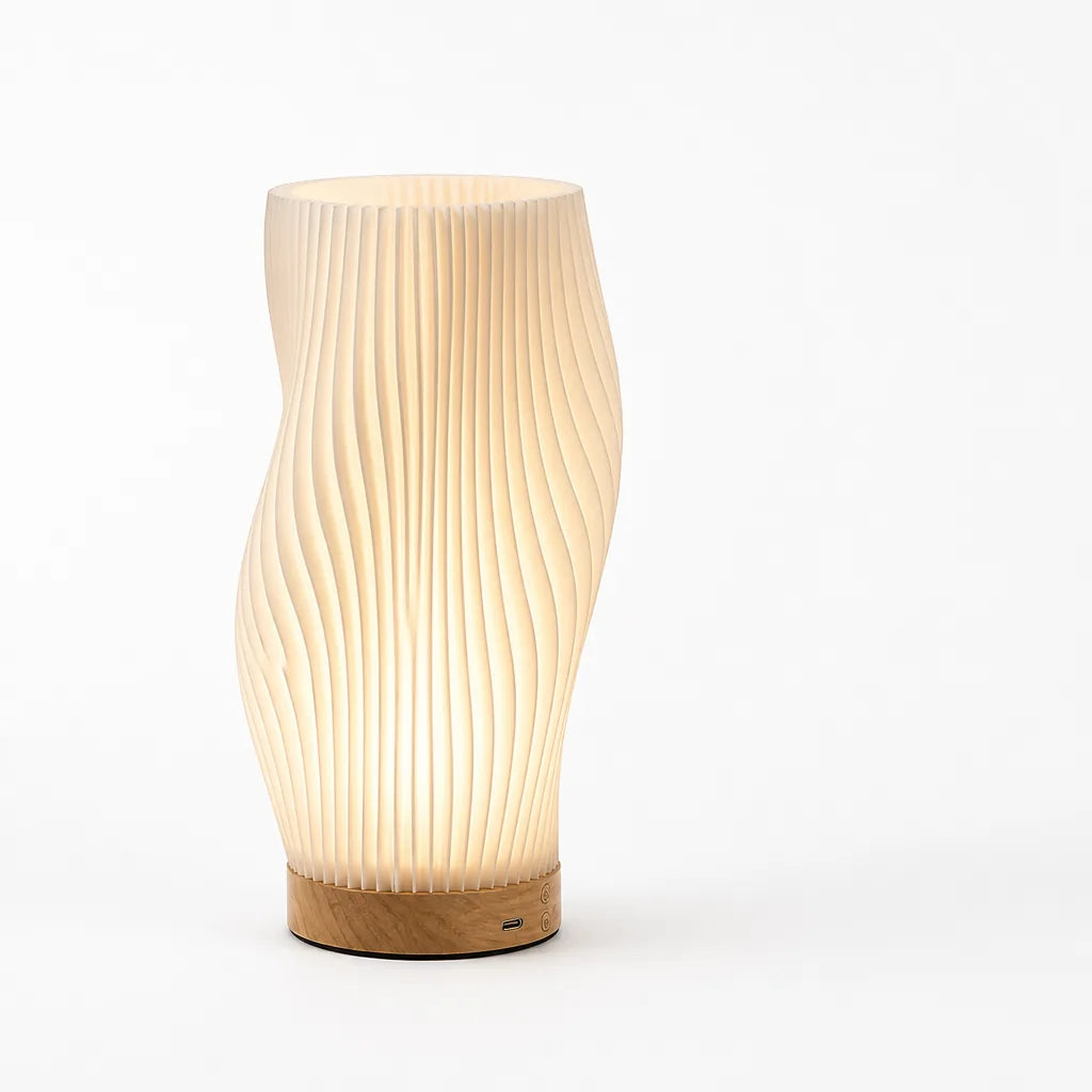 Wave-Shaped Table Lamp (USB-Powered, Adjustable Light Modes)