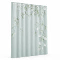 Woven Polyester Leaf Pattern Shower Curtain